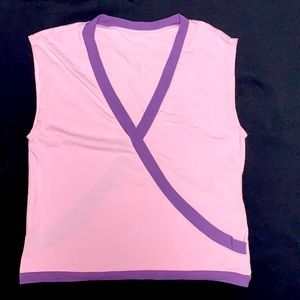 Dance Top Cross-Front Sleeveless V-Neck  New